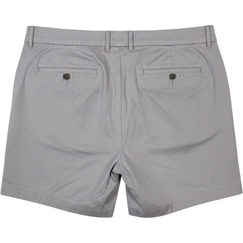 Peter Manning Chino Shorts Men 36 Grey 5 Inch Inseam Cotton Twill Flat Front - Picture 1 of 9